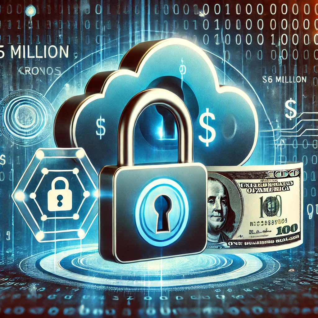 6 Million UKG Kronos Data Breach Class Action Settlement. The image shows an abstract representation of cybersecurity